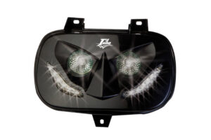 faro-tuning-per-booster-spirit-nero Maschera faro tuning nera Booster, 400850, faro booster, tuning, led, faro led, booster led, luce, mascherina nera