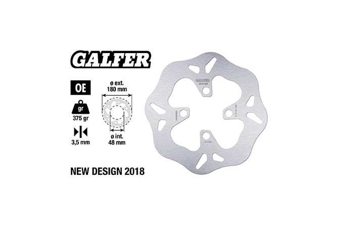DISCO FRENO BOOSTER GALFER Ø180MM 4 FORI