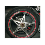 Wheel Stripe flourescent rosso 5mm x 6 mt + appl.