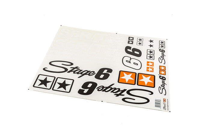 Set Adesivi Stage6 MK2 grande bianco Set Adesivi Stage6 MK2 grande bianco (per superficie scura), SET ADESIVI STAGE6 MK2, GRANDE, BIANCO (PER SUPERFICIE SCURA), S6-0502/W