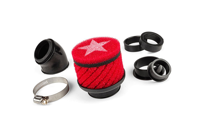 S6-35015/RE, stage 6, filtro aria mini, filtro aria rosso, filtro rosso stage 6, filtro per carburatore, S6-35015/RE FILTRO ARIA STAGE6 RACING D.28 - 48MM ROSSO